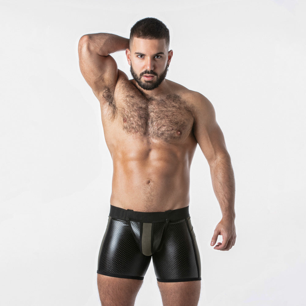 Locker Gear Punch Hole Boxer Brief with Detachable Pouch LK0128