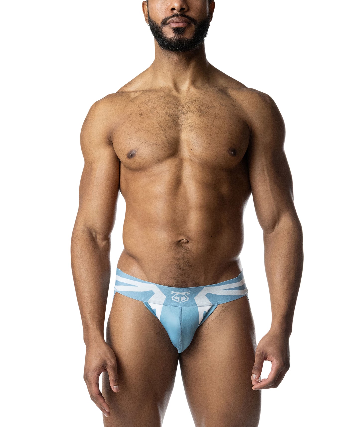 Nasty Pig Stride Jock Strap - Light Teal/White