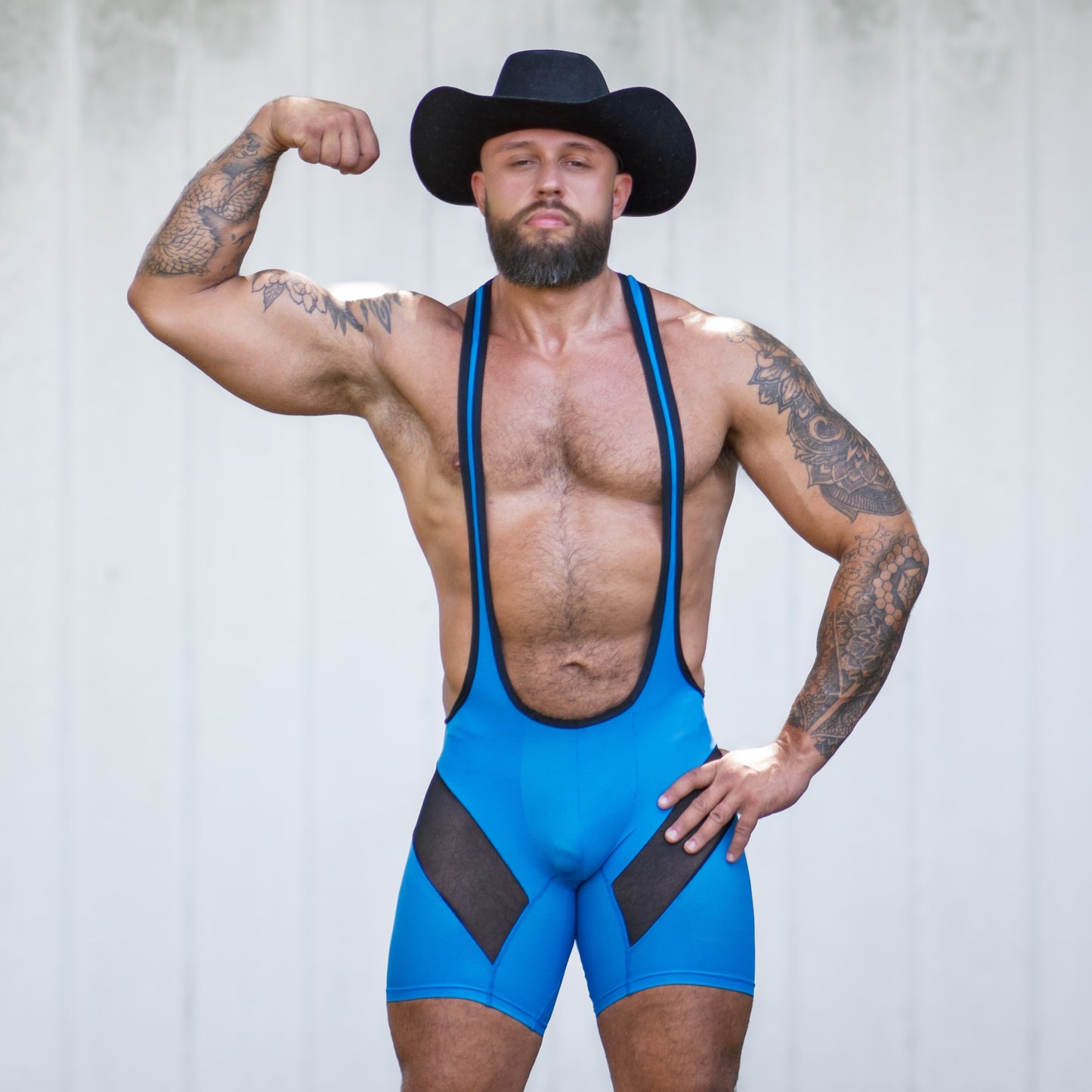 Gruff Pup Striker Singlet in Blue Blitz