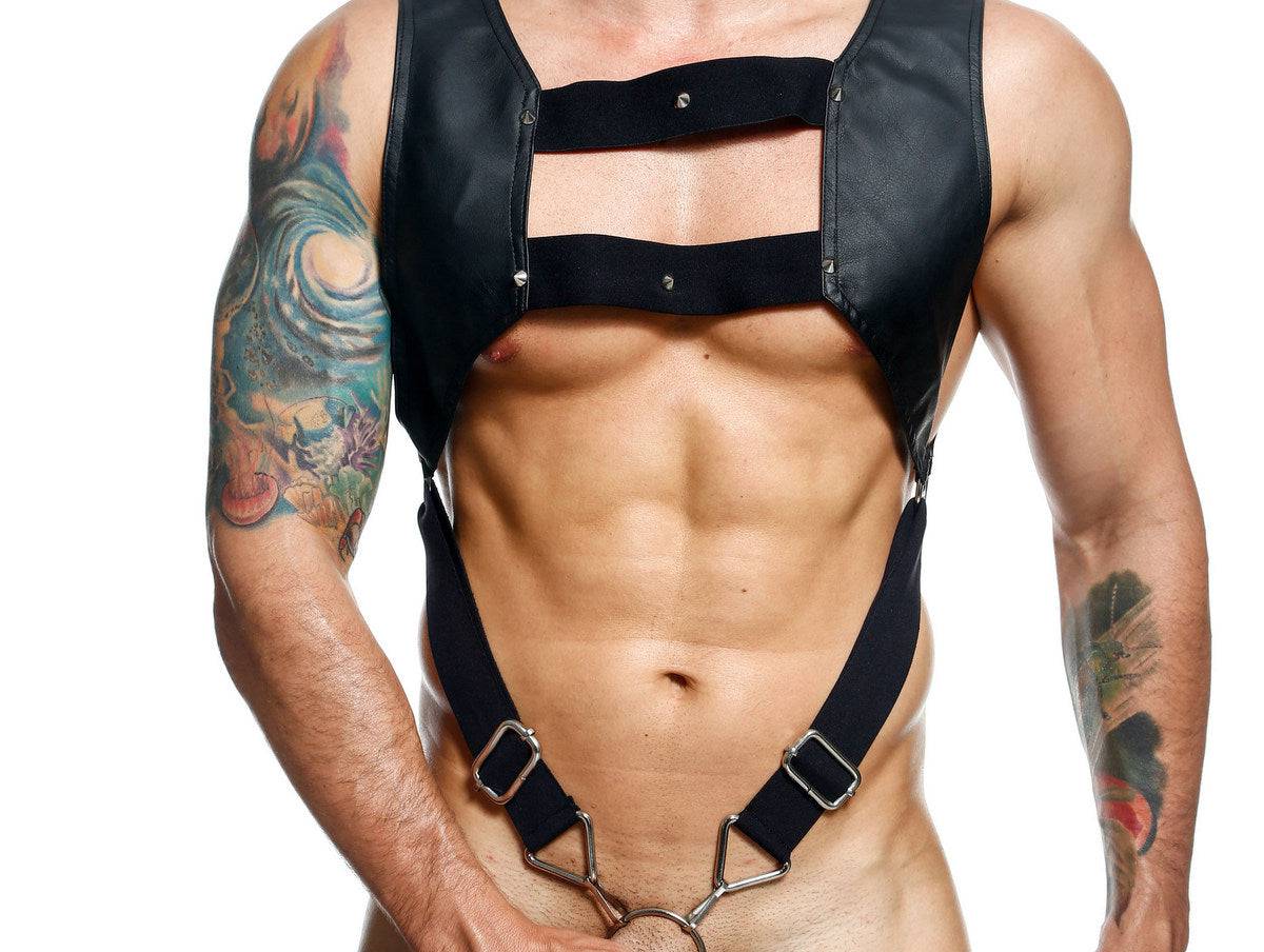 Male Basics Crop Top C-Ring Harness - Jockstraps.com