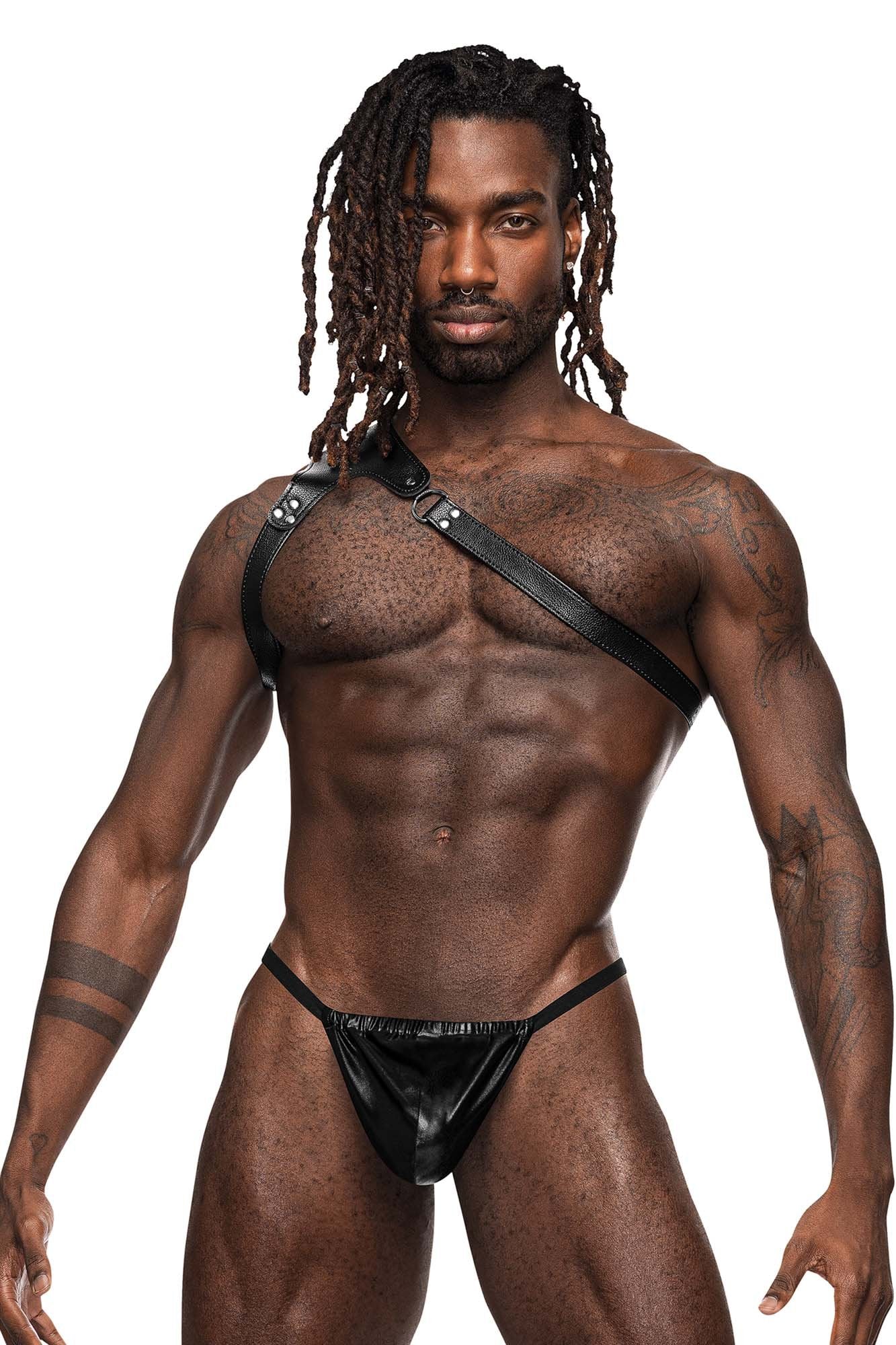 Male Power 592-266 Leather Zodiac Harness - Jockstraps.com