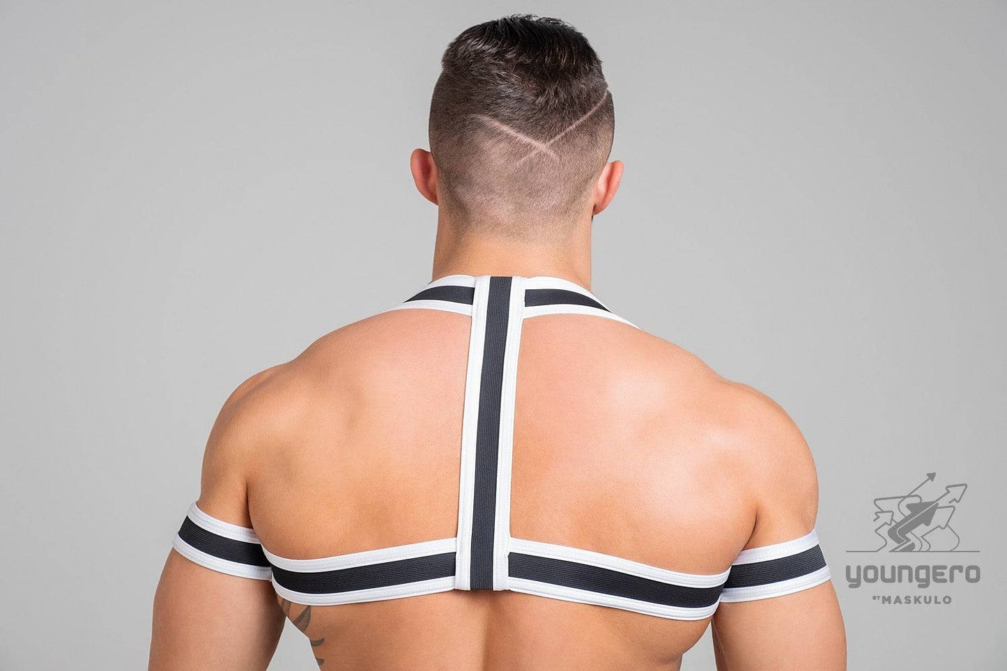 Maskulo Youngero Rubber Harness With Bicep Bands - Jockstraps.com