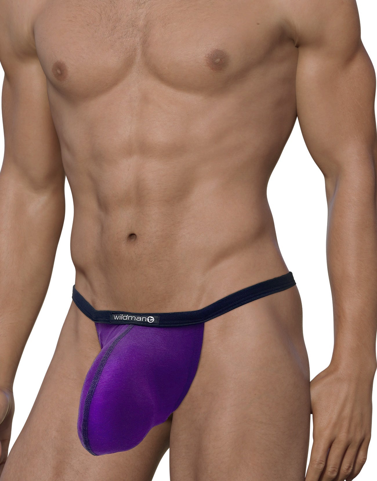 WildmanT Modal Micro Thong Big Boy Pouch Purple - Jockstraps.com